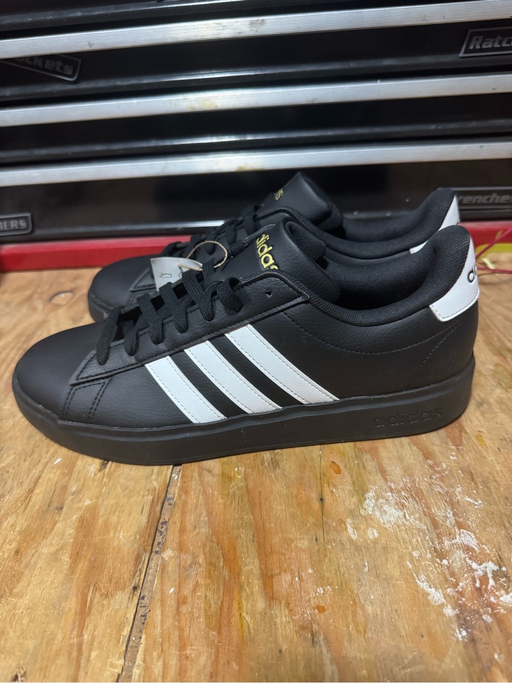 adidas Grand Court 2.0 Black/white Cloud Foam Mens Size 10 New